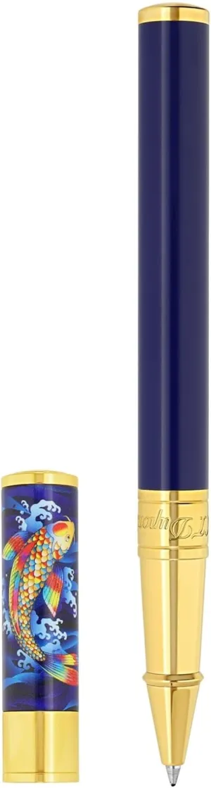 S.T. Dupont D-Initial Koi & Shiny Gold Rollerball Pen, 262005
