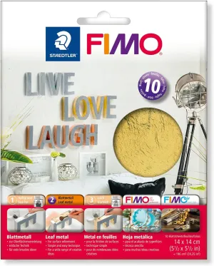 Staedtler 8781-11 Fimo Leaf Metal Gold, 10 Sheets in Cardboard Envelope