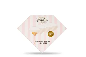 StansOut Beauty Sponge 4-Pack – Streak-Free, Airbrushed Finish | Reusable, Quick-Drying, Latex-Free | Multi-Angle Blending Sponge for Cream, Liquid & Powder | Pro Makeup Applicator