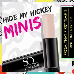 Stay Quirky Hide my Hickey Concealer Minis - From That First Time 1 | Buildabale Coverage | Brightening | Long Lasting | Smudgeproof | Transferproof