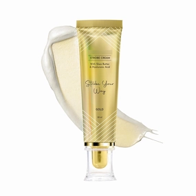Str.obe Cre.am - Gold, 30g | Primer   Highlighter   Moisturizer | Shea Butter & Hyaluronic Acid | Intense Hydration | Flawless Radiant Dewy Skin | Illuminating & Glowing Makeup Base