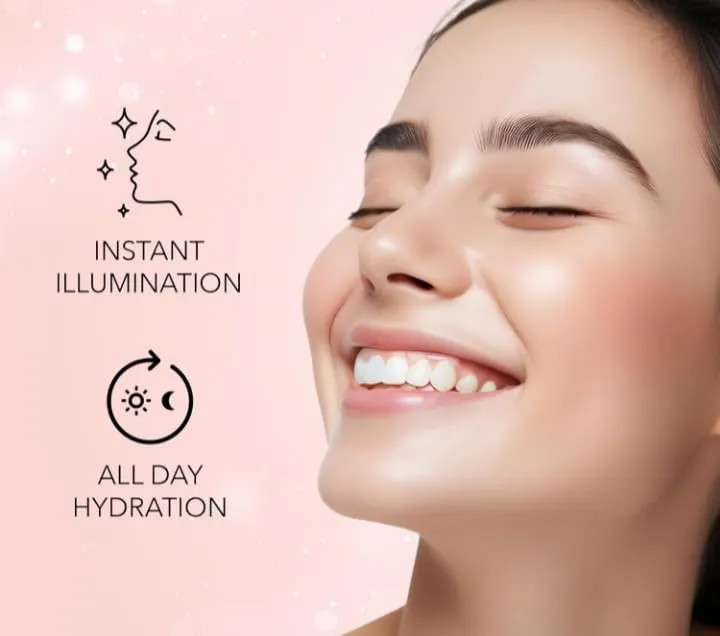 Strobe Cream - 30g | Primer   Highlighter   Moisturizer | Shea Butter & Hyaluronic Acid | Intense Hydration | Flawless Radiant Dewy Skin (Pink)