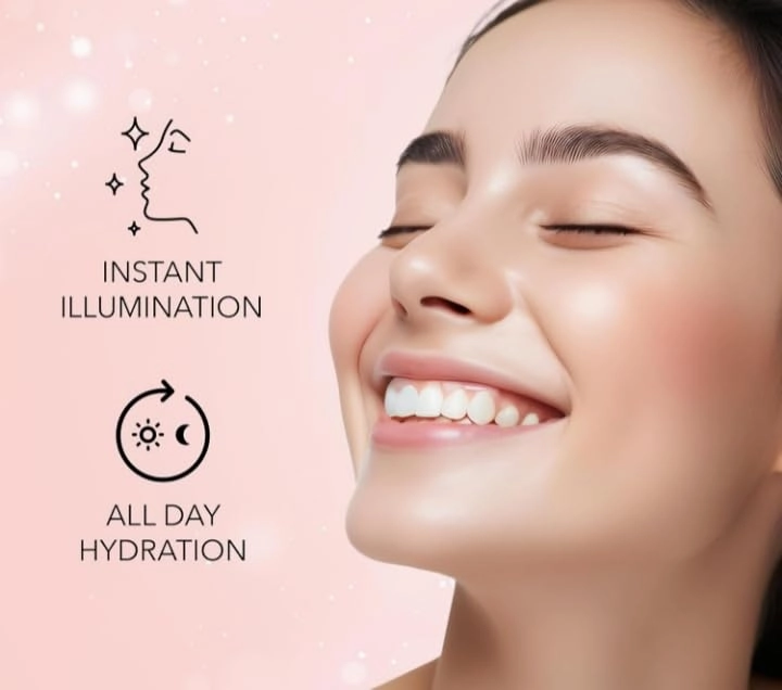 Strobe Cream - 30g | Primer   Highlighter   Moisturizer | Shea Butter & Hyaluronic Acid | Intense Hydration | Flawless Radiant Dewy Skin (Rose Gold)