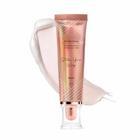 Strobe Cream - Peach, 30g | Primer   Highlighter   Moisturizer | Shea Butter & Hyaluronic Acid | Intense Hydration | Flawless Radiant Dewy Skin | Illuminating & Glowing Makeup Base