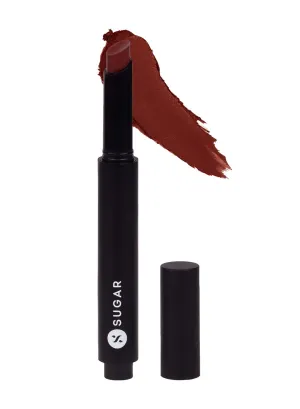SUGAR Cosmetics Click Me Up Velvet Lipstick (08 Smoking Sienna, Brown Toned Burnt Orange, 2 g)