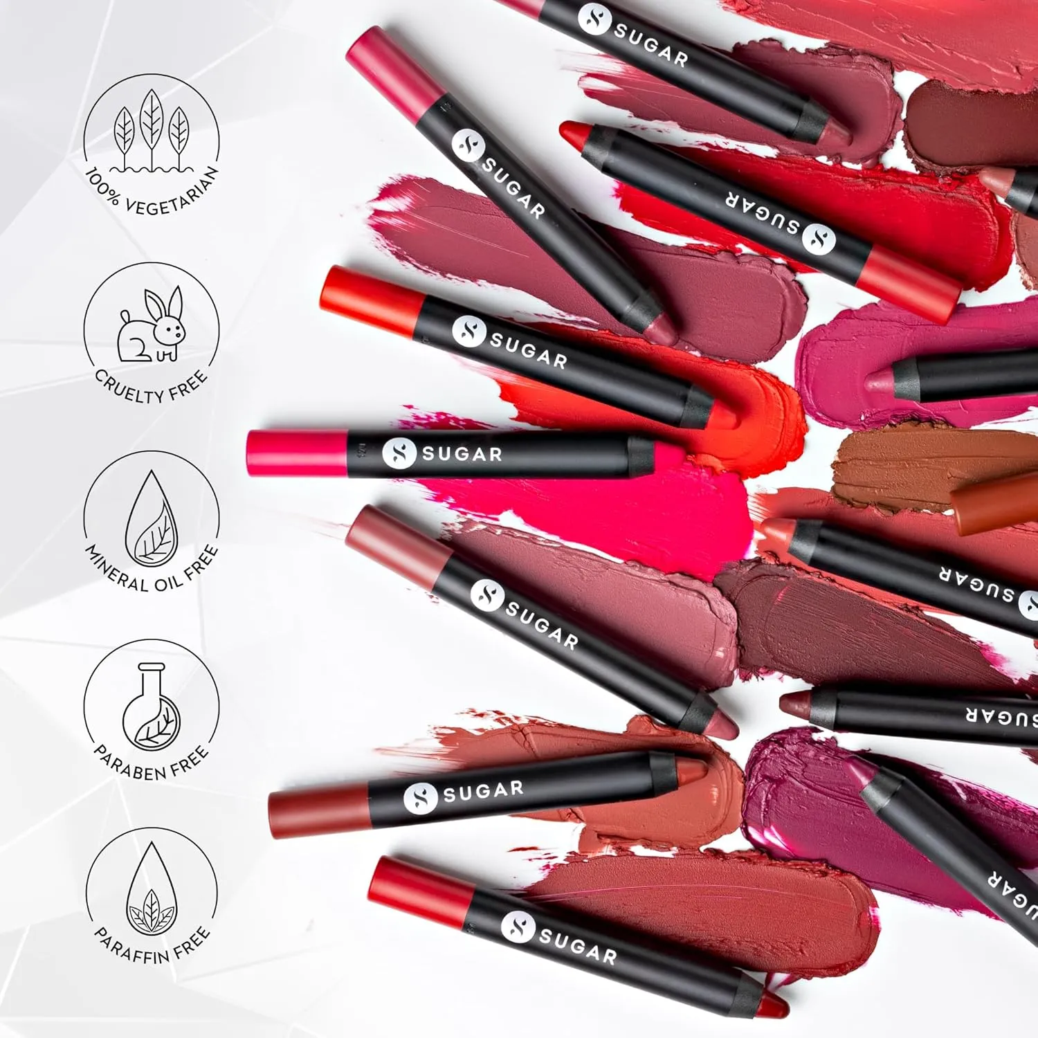 SUGAR Cosmetics Matte As Hell Crayon Lipstick - 01 Scarlett O'hara (Red) with Sharpener Highly Pigmented, Creamy Texture, Long Lasting Matte Finish
