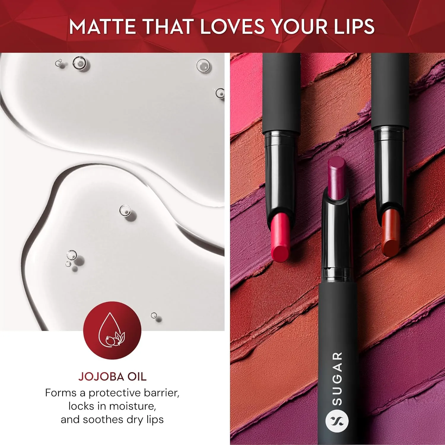 SUGAR Cosmetics Matte Attack Transferproof Lipstick09 The Peach Boys (Midtoned Peach With Hints Of Red And Brown) Moisturiser, Long Lasting, Matte Finish