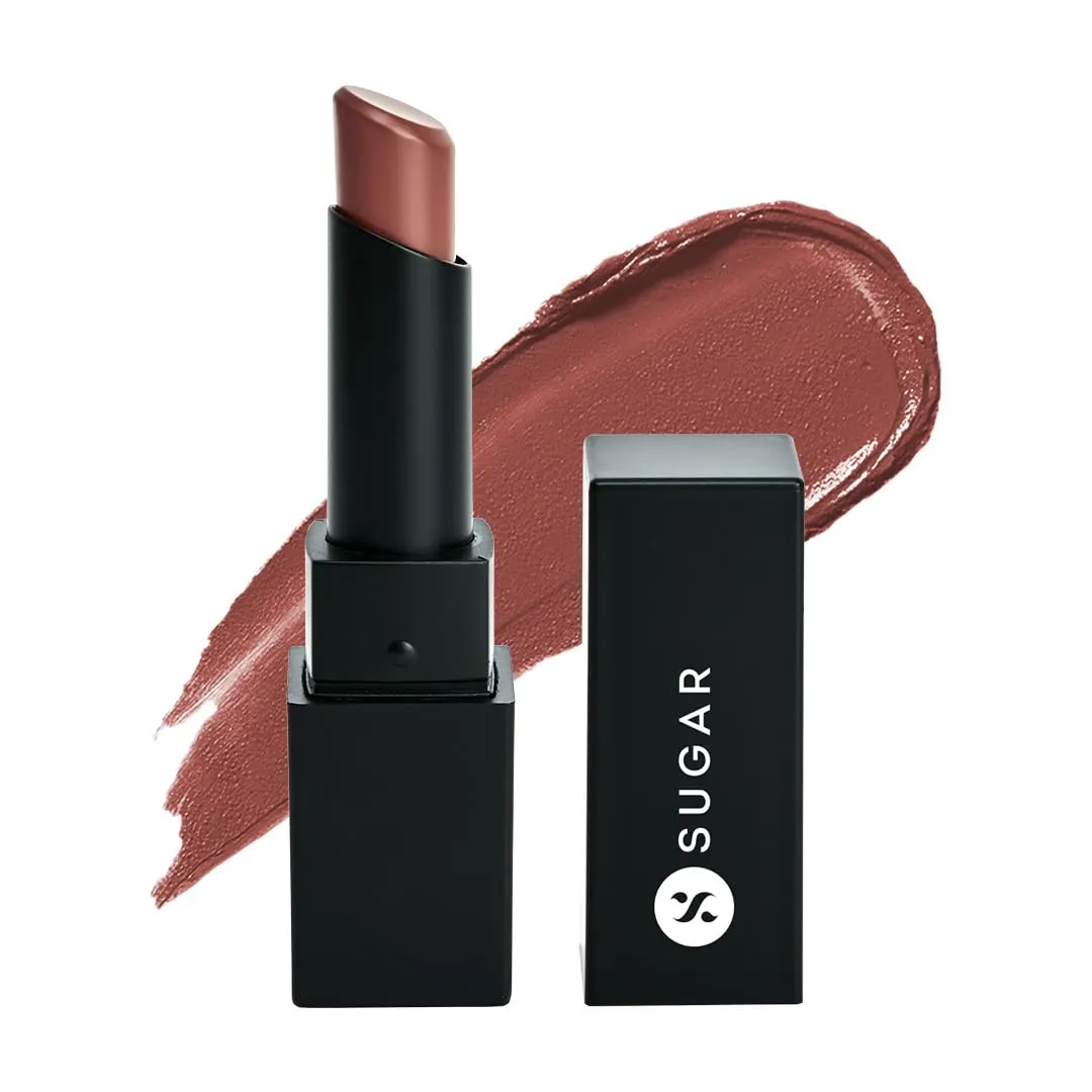 SUGAR Cosmetics Nothing Else Matter Longwear Lipstick - 01 Browning Glory (Caramel Nude)