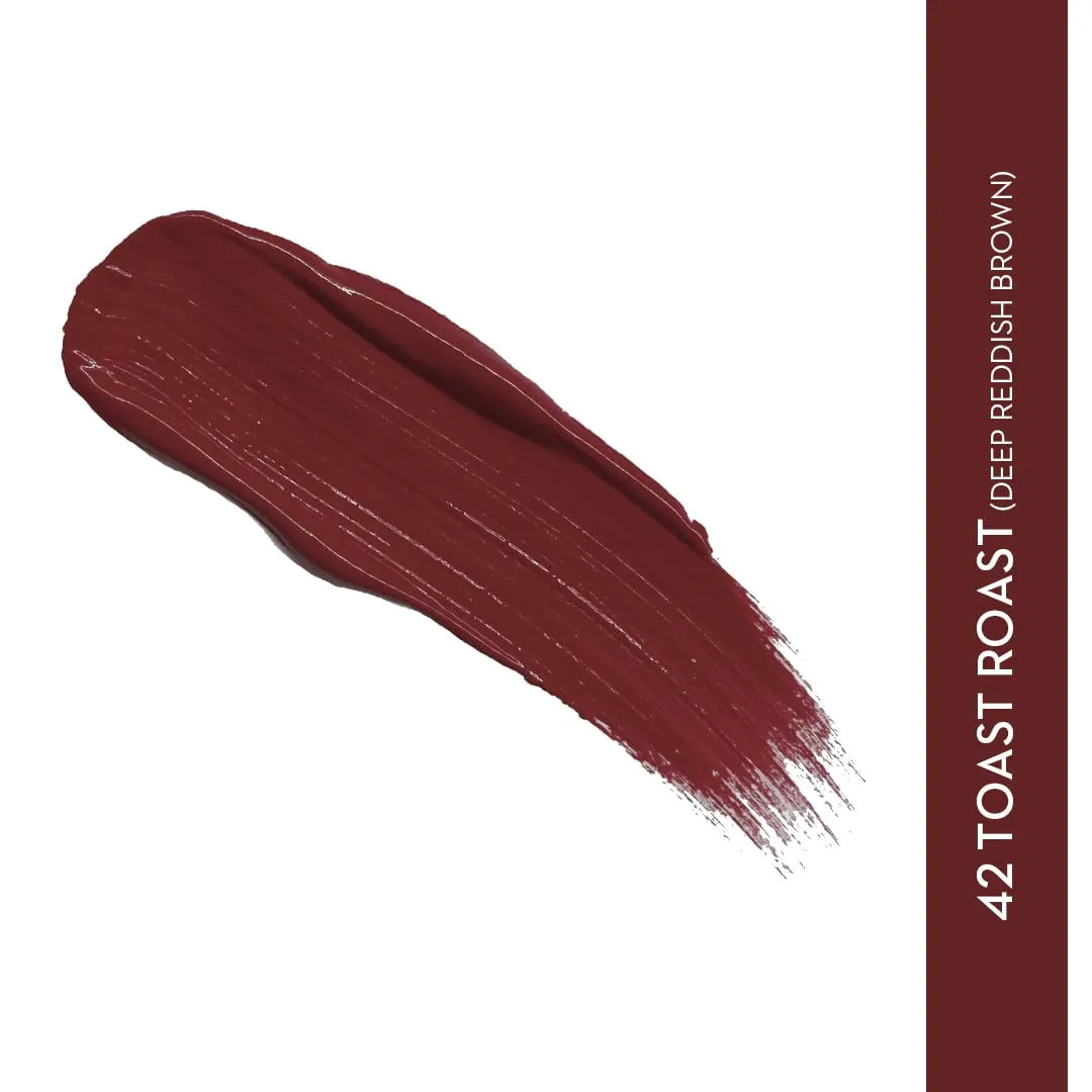 SUGAR Cosmetics Smudge Me Not Liquid Lipstick Matte Long Lasting - 42 Toast Roast (Deep Reddish Brown)