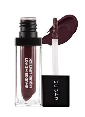 SUGAR Smudge Me Not Liquid Lipstick - 27 Brown Crown (Plum Brown) Intensely Pigmented Liquid Matte Finish, Longwearing Formula, Smudgeproof
