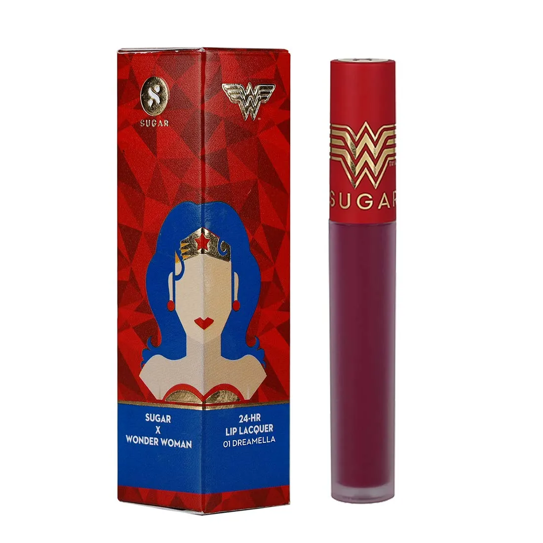 SUGAR X Wonder Woman 24-Hr Lip Lacquer - 01 Dreamella