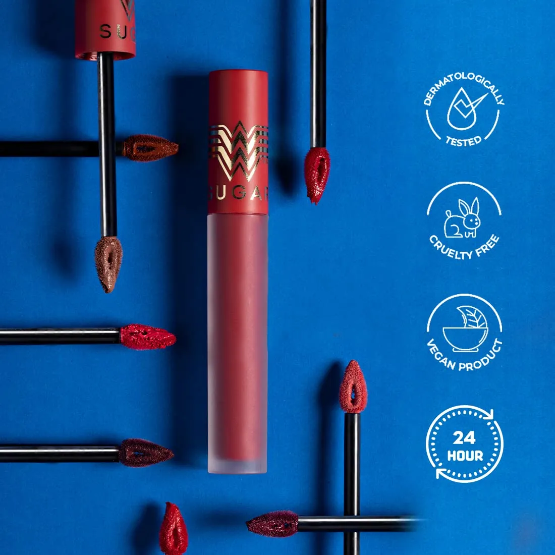 SUGAR X Wonder Woman 24-Hr Lip Lacquer - 08 Pridester