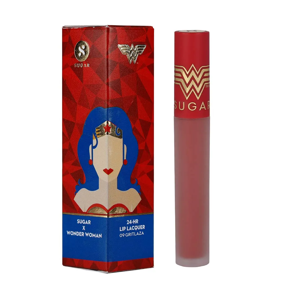SUGAR X Wonder Woman 24-Hr Lip Lacquer - 09 Gritlaza