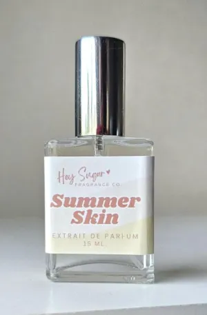 Summer Skin Perfume | Sun Kissed Floral Body Fragrance | Niche Scent for Women | Champagne Almond Musk | Soft Feminine Perfume Mist