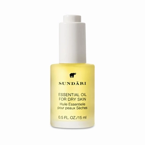 SUNDARI Essential Oil for Dry Skin, 0.5 Fl Oz, Combats Dryness, Fades Fine Lines for Soft, Smooth Skin, Rose & Orange Oils, Penetrates Deeply