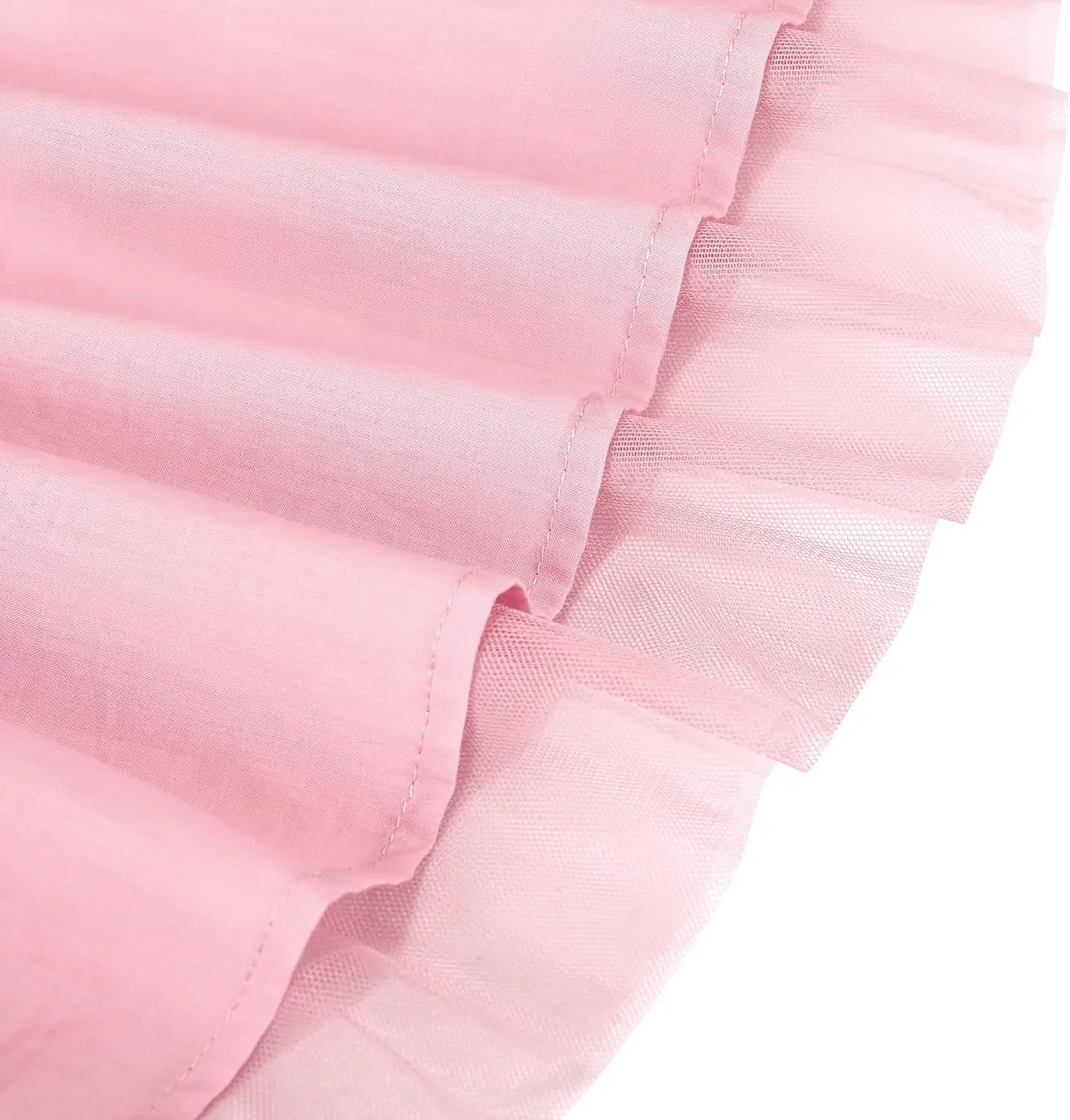 Sunny Fashion Girls Dress Pink Sequin Wedding Hi-Low Tulle Skirt Tutu Flutter Sleeve