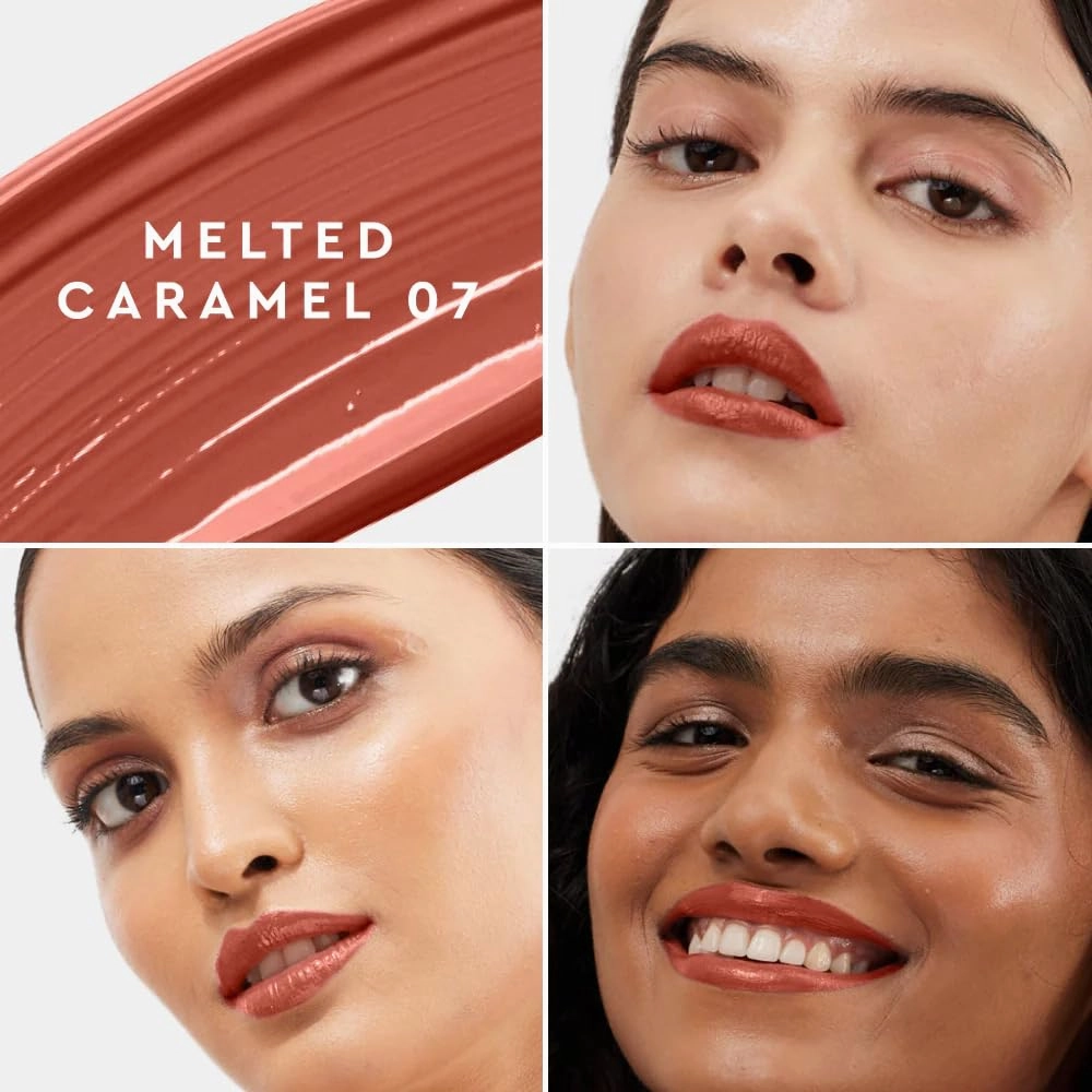 Super Butter Lip Lacquer, 5 ml, Long Lasting Lip Gloss, Intense Colour, Hi-shine Hydrating Liquid lipstick for Moisturizing Lip Matte Finish (Melted Caramel, 5ml)