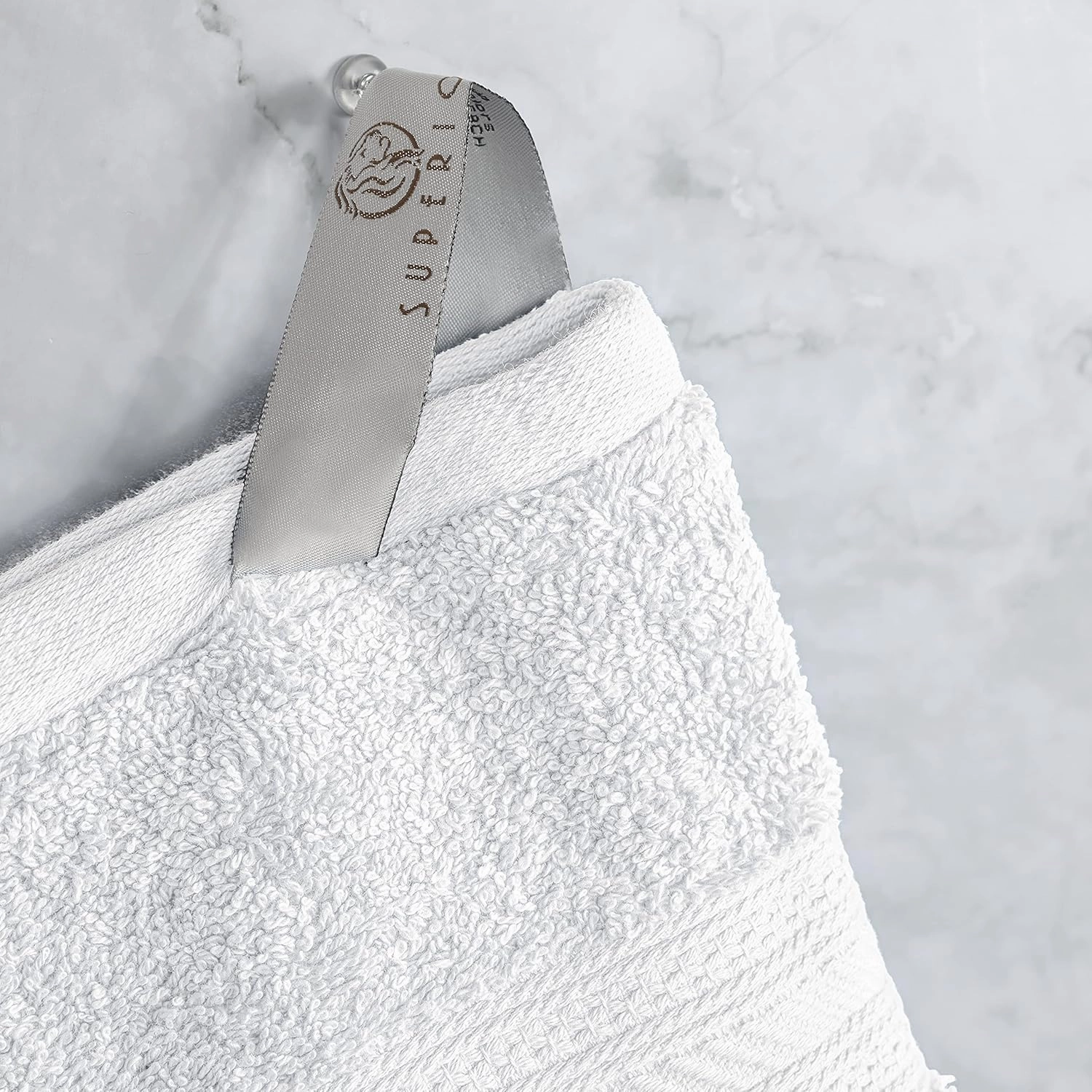 Superior Atlas Cotton Luxury Face Towels, Washcloth Set, Heavyweight, Bathroom Accessories, Kitchen Basics, Spa, Salon, Hotel, Resort, Thick, Ultra-Plush, Highly-Absorbent, Face Towel, White