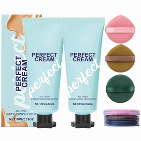 Supreme Cream Body Perfector, All over Complexion Perfector, 80ml Concealer Cream Hydrating Full Coverage Concealer, Long-Lasting Corrector Foundation - Waterproof Transfer-Resistant (2Pcs)