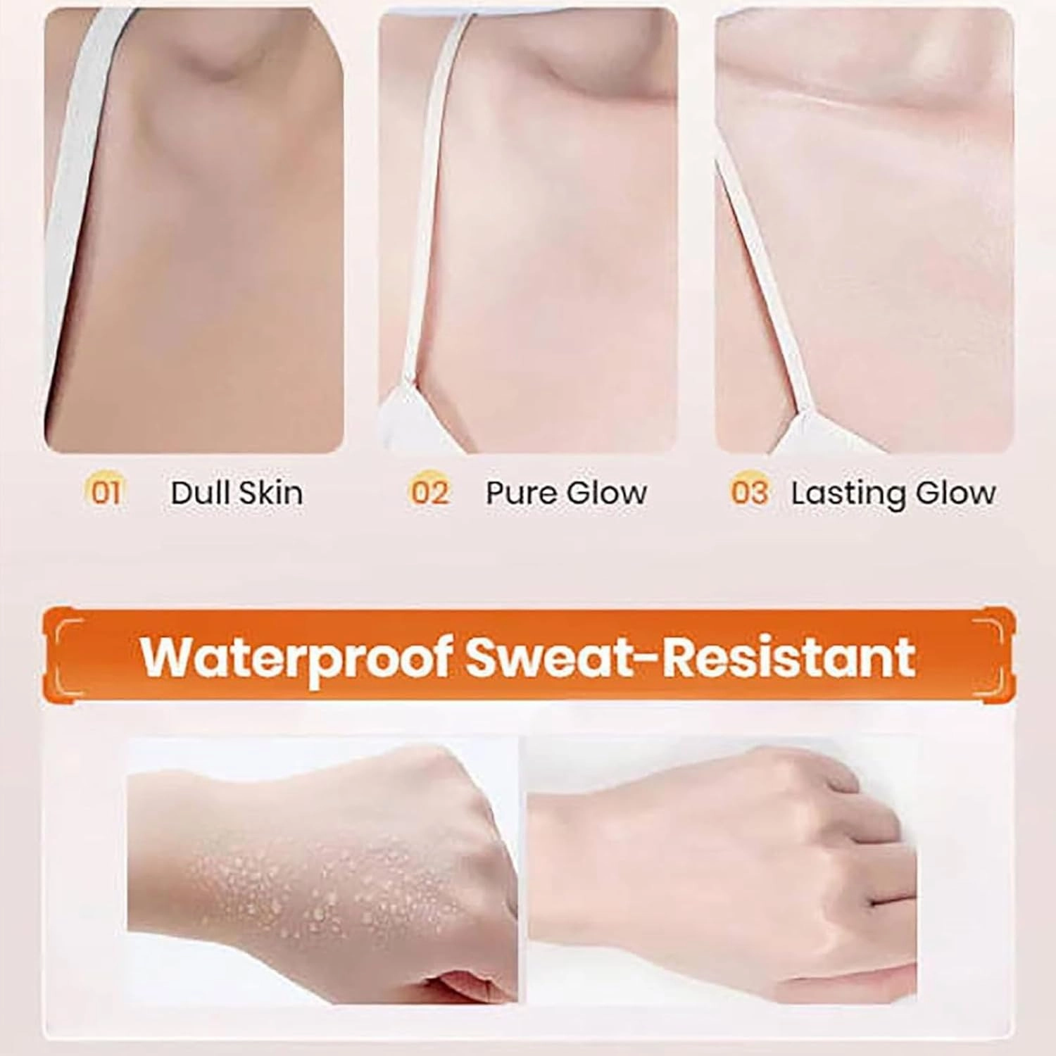 Swarous Moisturizing brightening Tone-Up Concealer Cream, Five Fold VC Skincare Cream Anti-Wrinkle, 5-in-1 Multi-cream Face Makeup Foundation Oil Control &Long-Lasting & Waterproof (2pcs)