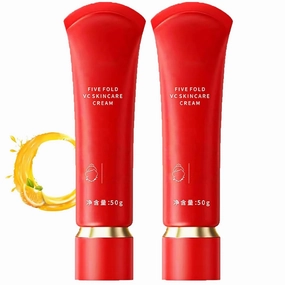 Swarous Moisturizing Brightening Tone-Up Concealer Cream, Five Fold VC Skincare Cream Anti-Wrinkle, Swarous Makeup Cr-eam, Corrector Tone-Up, Long-lasting Hydration & Waterproof (2pcs)
