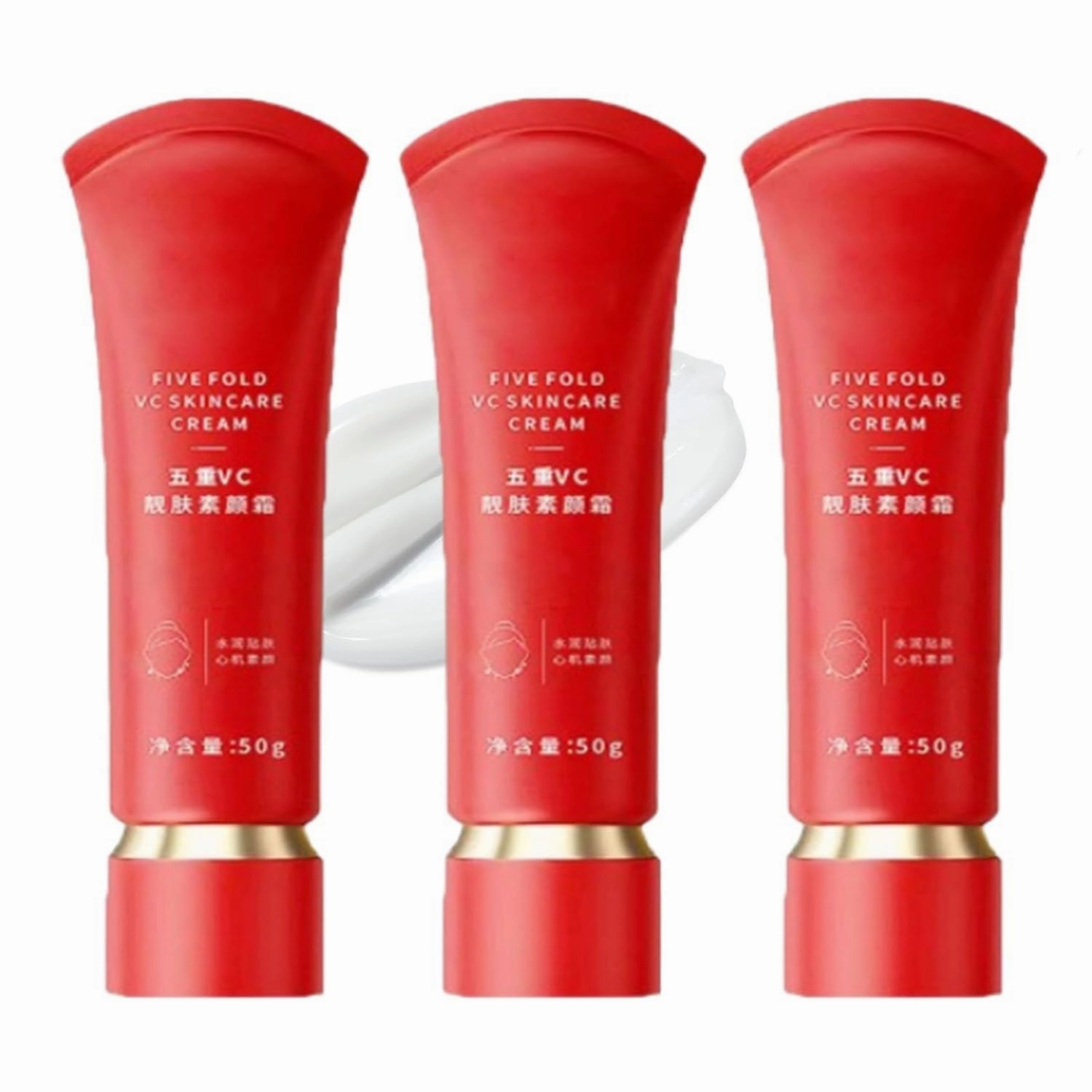 Swarous Moisturizing Brightrning Tone-up Concealer Cream, Five Fold VC Skincare Cream, Vitamin C Makeup Tone up, Corrector Tone-Up, Oil Control &Long-Lasting & Waterproof (3PC)