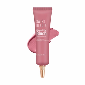 Swis's Beauty Cream It Up Blusher Highly Pigmented Long-lasting Buildable & Blendable For All Skin Types, Shade - Cheek-O-Pink, 10ml