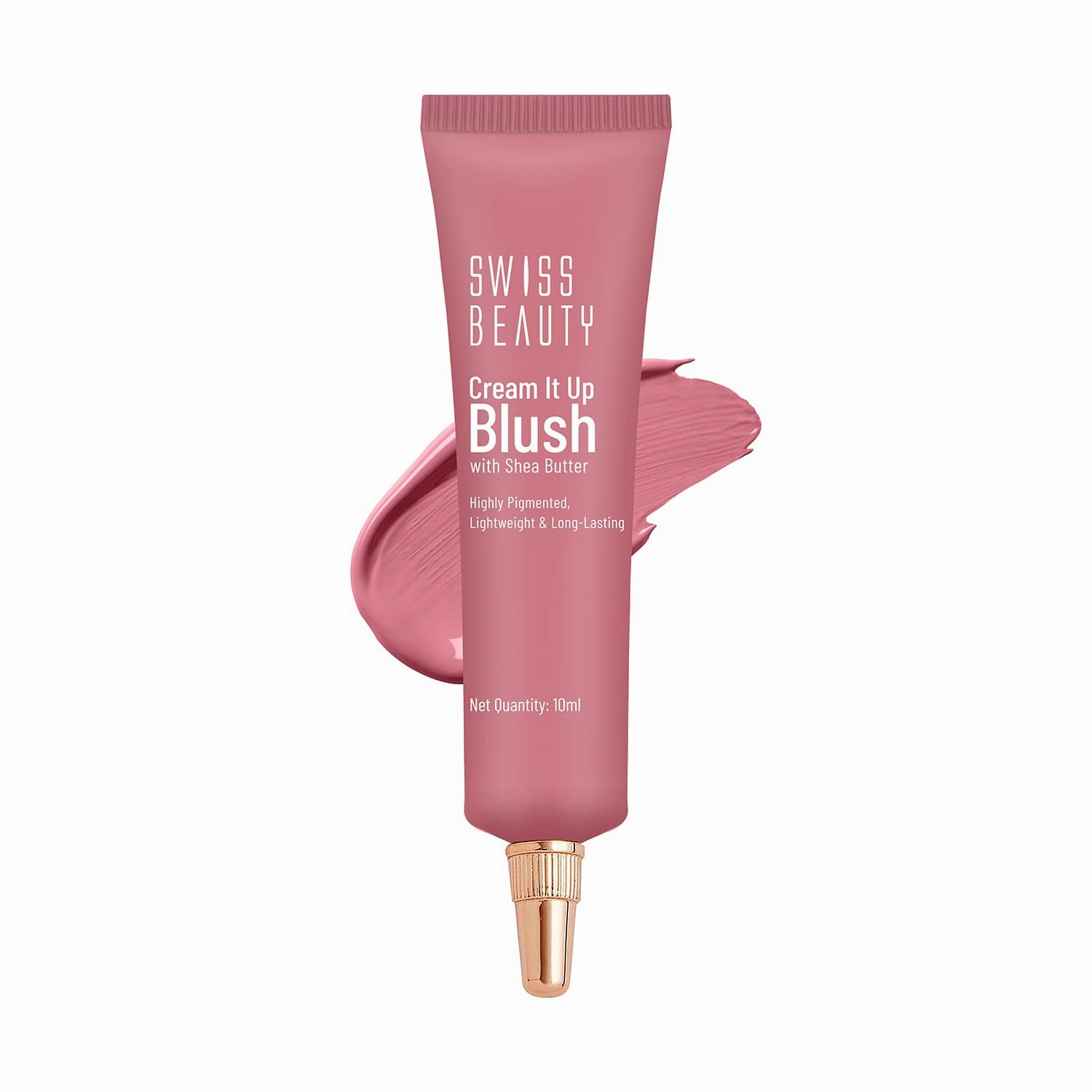 Swis's Beauty Cream It Up Blusher Highly Pigmented Long-lasting Buildable & Blendable For All Skin Types, Shade - Cheek-O-Pink, 10ml