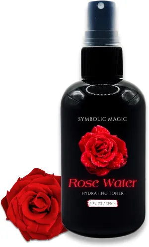 Symbolic Magic Rose Water Spray for Face - Facial Rosewater Body Mist Oil, Natural Hydrating Toner Hair Mist, Hydration Skin moisturizer, Floral Fragrance moisturizing Mists, Refreshing Skincare, 4oz