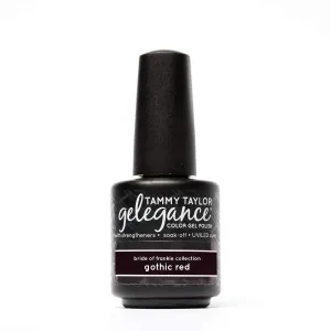Tammy Taylor Bride of Frankie | Gothic Red Gelegance Gel Polish Won't Shrink, Wrinkle or Pull Back | Contains Nail Strengtheners | Always Shiny