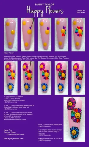 Tammy Taylor I Dream in Neon | Happy Flowers Step by Step Bundle Kit
