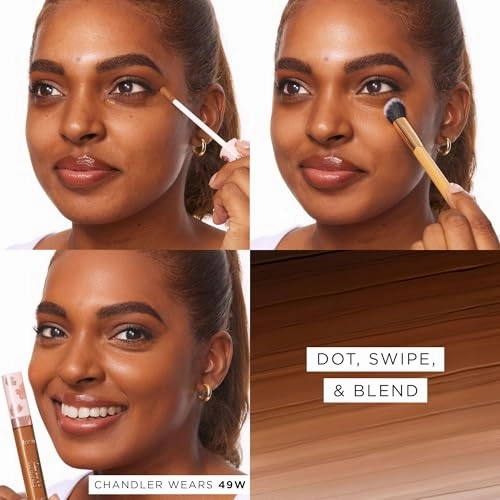 tarte creaseless creamy full-coverage concealer - 42S tan sand (tan skin with warm, golden undertones) - full size