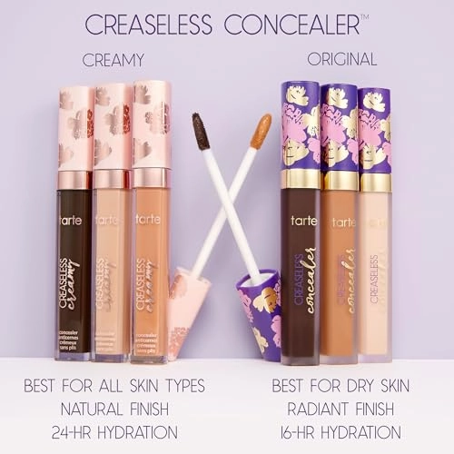 tarte creaseless creamy full-coverage concealer - 42S tan sand (tan skin with warm, golden undertones) - full size