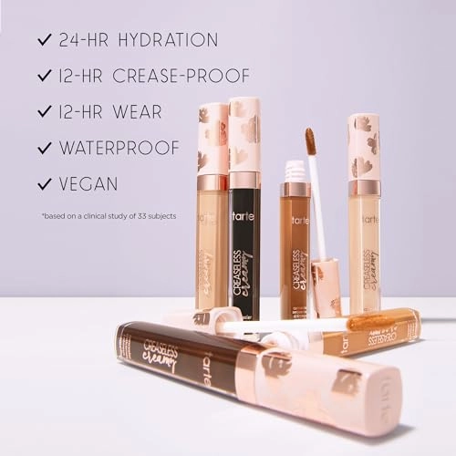 tarte creaseless creamy full-coverage concealer - 42S tan sand (tan skin with warm, golden undertones) - full size