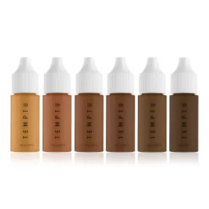TEMPTU SilkSphere Airbrush Foundation: Long-Lasting Liquid Makeup, Medium to Full Coverage, 4-In-1 Formula Foundation, Primer, Concealer & Correcto, Luminous, Dewy Finish, Available in 18 Shades