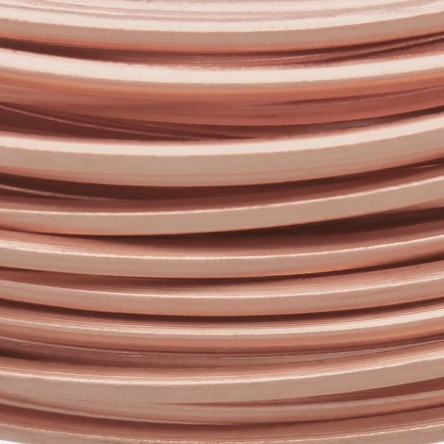 The Beadsmith Square Craft - Wire Elements - Soft Temper - 21 Gauge, 4 Yard Coil - Rose Gold Color - Beading Wire Used for Jewelry Making, Wrapping, and Other DIY Arts & Crafts