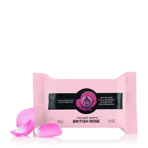 The Body Shop British Rose Exfoliating Soap, 3.5 Ounce (Pack of 12)