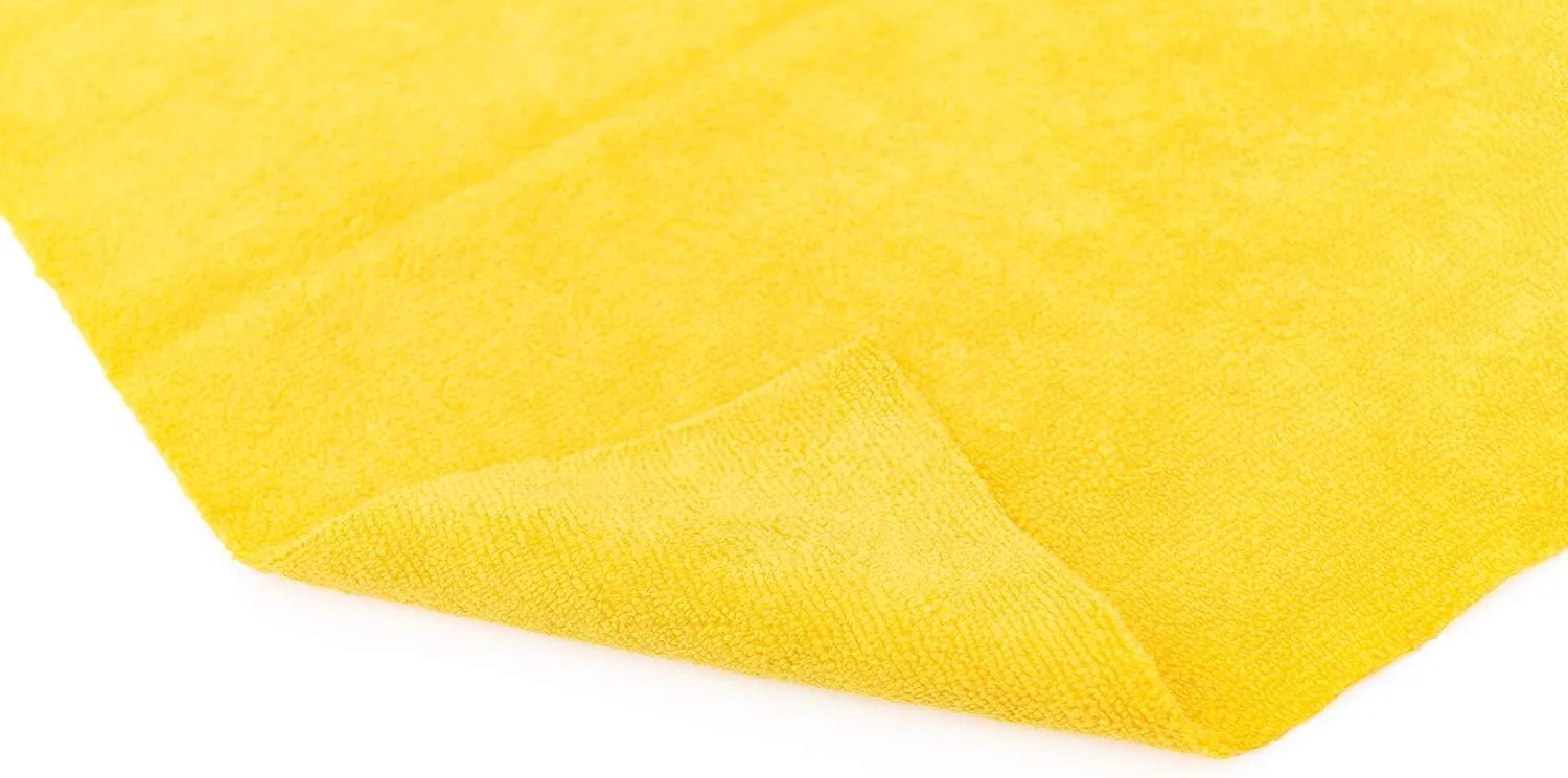 The Rag Company - Edgeless 365 Microfiber Towels (10-Pack) Premium 70/30 Blend, Professional Polishing, Wax Removal, Auto Detailing, 365gsm, 16in x 16in, Gold