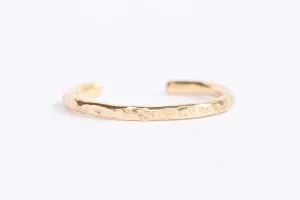Toe Ring for Women– Adjustable – Silver, Gold, or Rose Gold – Simple and Comfortable | Gold Filled, Rose Gold, Sterling Silver (Hammered, Gold)