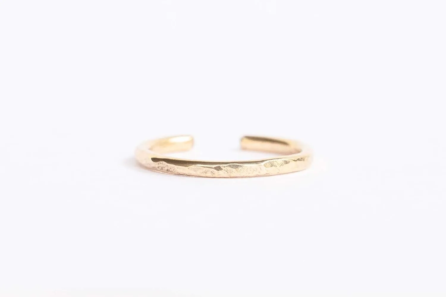 Toe Ring for Women– Adjustable – Silver, Gold, or Rose Gold – Simple and Comfortable | Gold Filled, Rose Gold, Sterling Silver (Hammered, Gold)