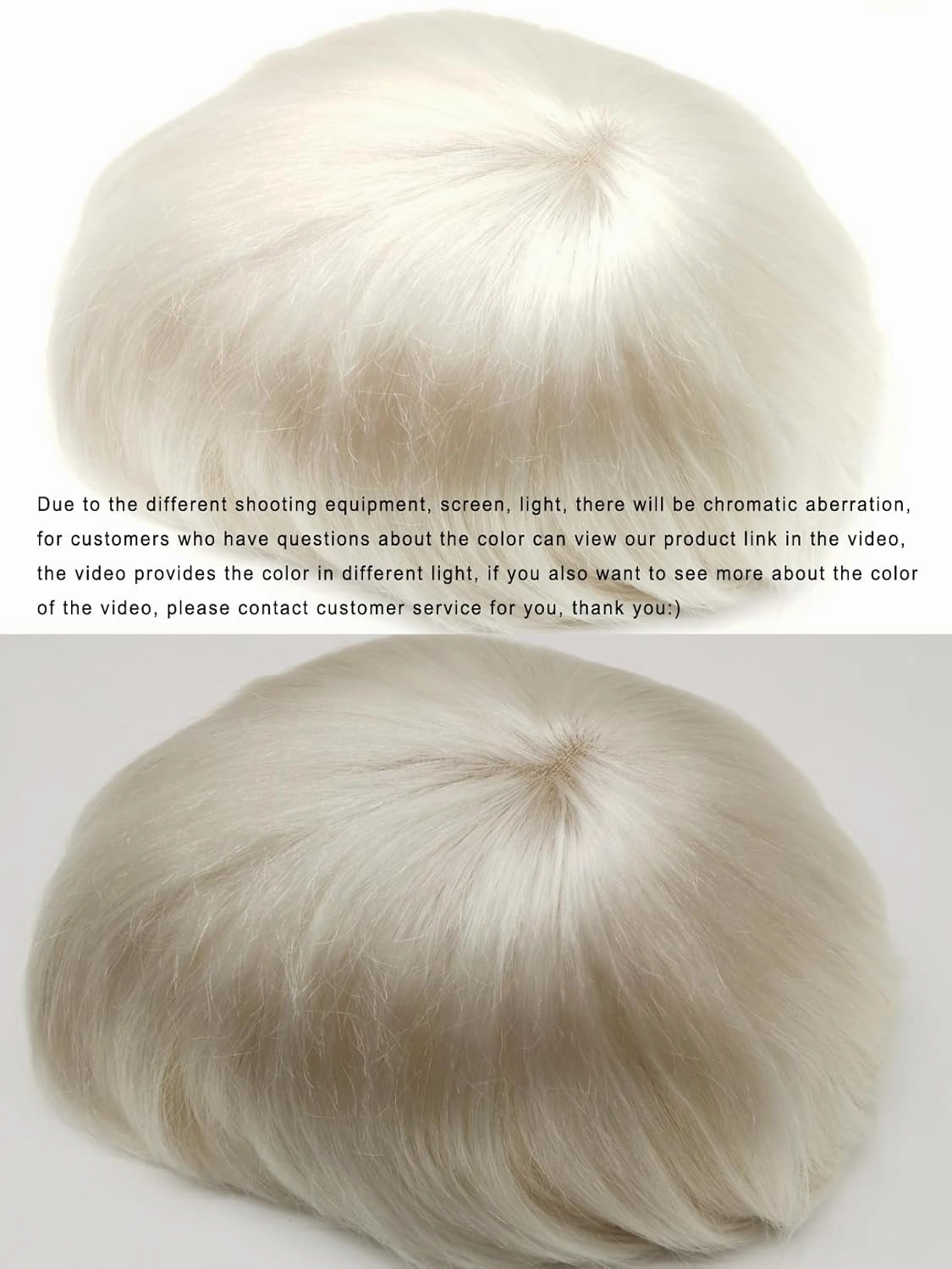 Toupee for Men Men 8x10 Straight Hair Pieces Mens Toupee Prosthesis Replacement System 100% European Real Human Hair Mens Hairpieces Hair System 0.04mm Soft Thin Skin PU V-loop Gray/Blonde