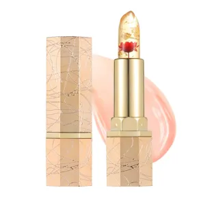 Transferproof Color Changing Lipstick, 2025 New Gold Foil Color Changing, Multifunctional Crystal PH Lipstick for Daily Makeup, Premium Long Lasting Shine Lip for Women (Red)