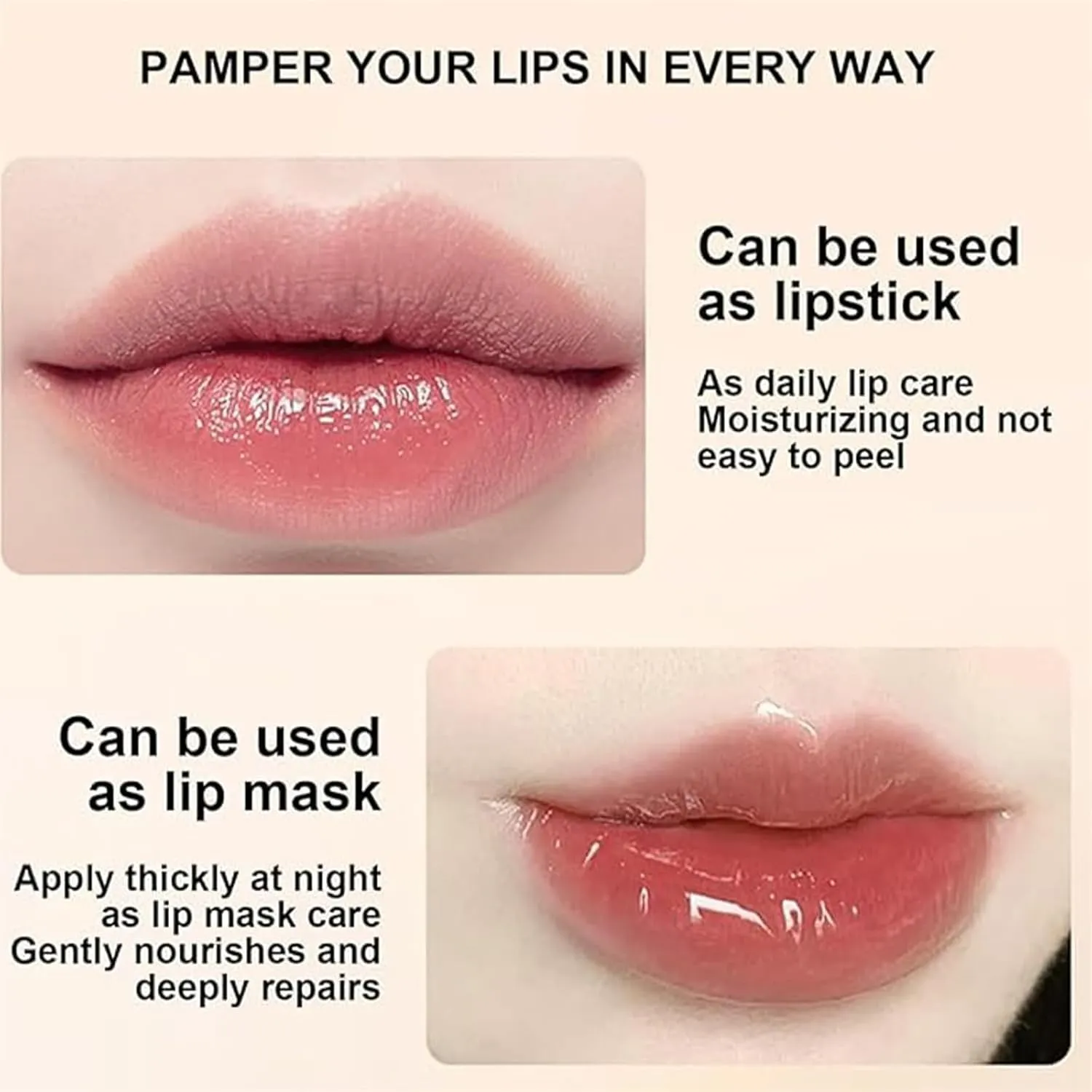 Transferproof Color Changing Lipstick, Women's Gold Foil Transparent Lipstick, Long Lasting 24 Hours Moisturizing Glossy Shine Lip Gloss, Deep Nourishment (1pcs)