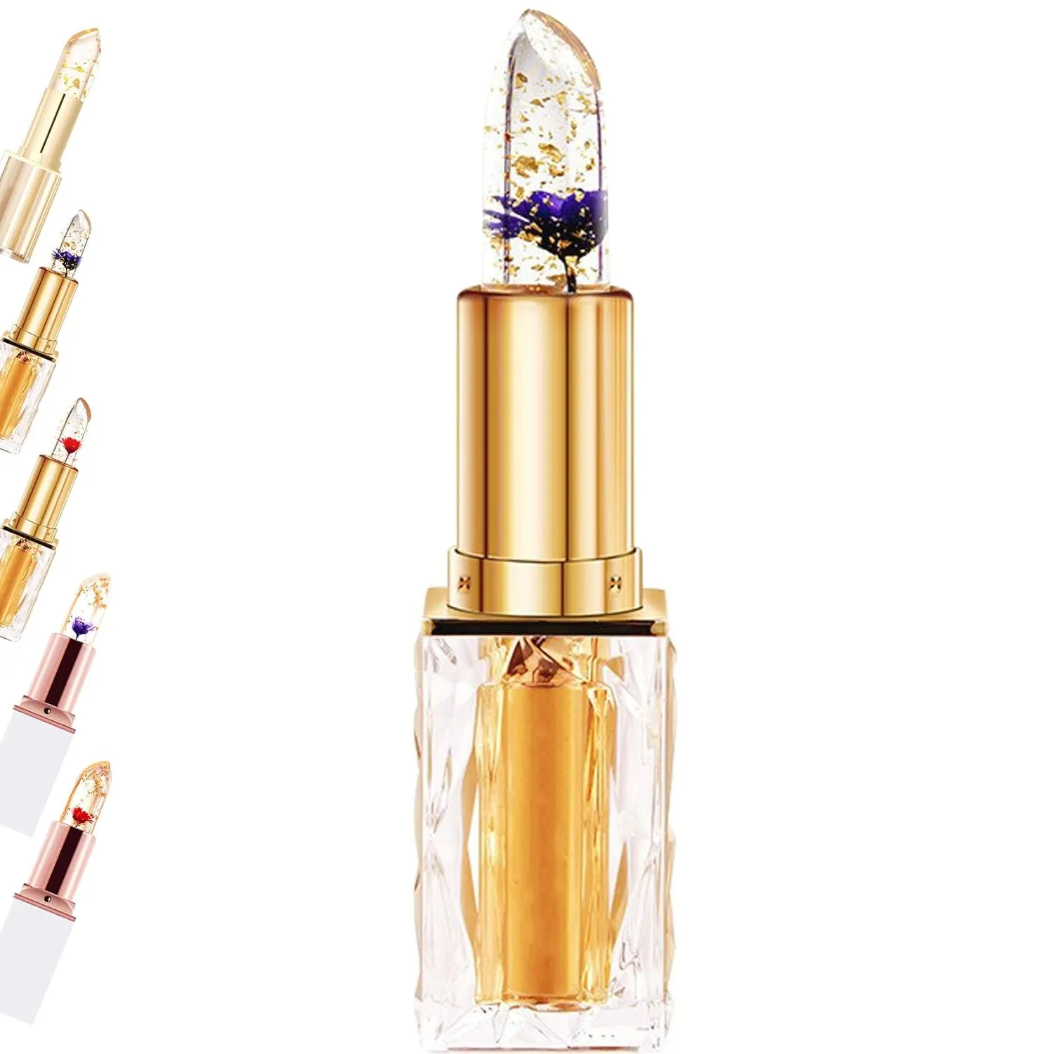 Transferproof Color Changing Lipstick,Color Changing Lipstick Gold Foil for Women (#01)