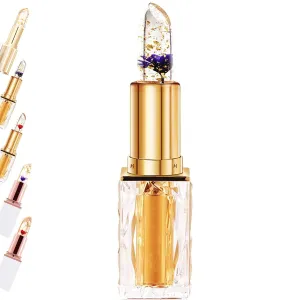 Transferproof Color Changing Lipstick,Color Changing Lipstick Gold Foil for Women (#01)