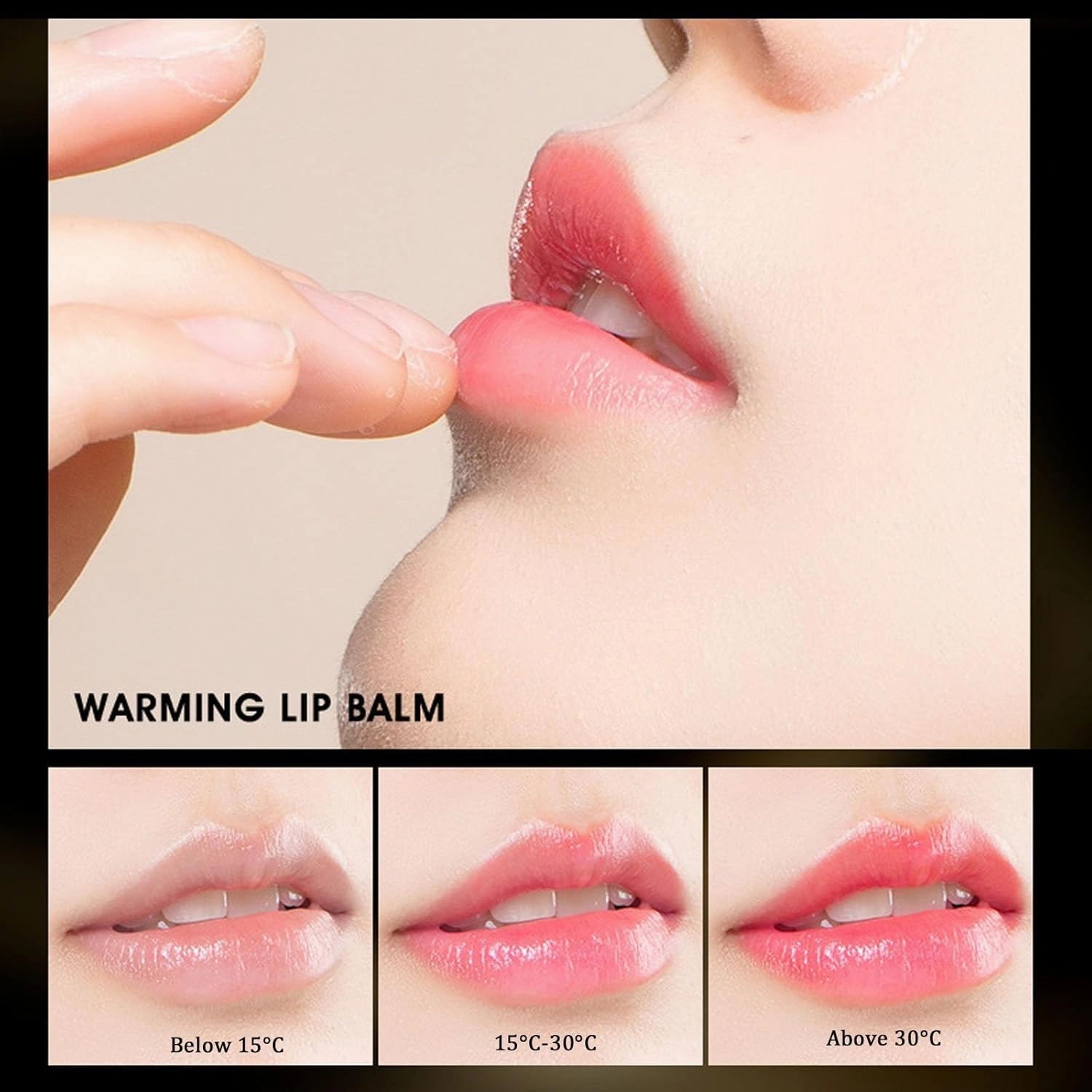 Transferproof Color-Changing Lipstick, Gold Crystal Color Changing Lips tick, Moisturizing Glossy Shine Lip Gloss, Auto-Tints on Contact (Gold, 2pc)