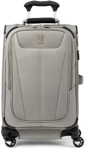 Travelpro Maxlite 5 Softside Expandable Carry on Luggage with 4 Spinner Wheels, Lightweight Suitcase, Men and Women, Champagne, Carry On 21-Inch