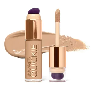 Urban Decay Quickie 24HR Full Coverage Waterproof Concealer, Natural Matte Finish, Hydrating Vitamin E, Dual-ended Buffing Brush & Multi-use Applicator, Noncomedogenic, Vegan, Cruelty-free - 0.5 fl oz