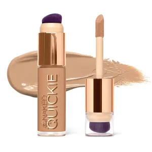 Urban Decay Quickie 24HR Full Coverage Waterproof Concealer, Natural Matte Finish, Hydrating Vitamin E, Dual-ended Buffing Brush & Multi-use Applicator, Noncomedogenic, Vegan, Cruelty-free - 0.5 fl oz