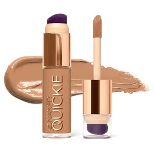 Urban Decay Quickie 24HR Full Coverage Waterproof Concealer, Natural Matte Finish, Hydrating Vitamin E, Dual-ended Buffing Brush & Multi-use Applicator, Noncomedogenic, Vegan, Cruelty-free - 0.5 fl oz